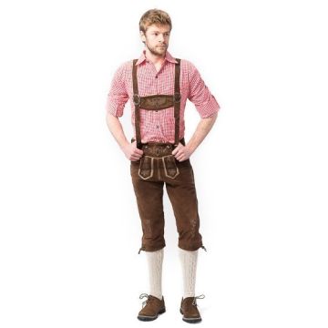 Lederhose Rudi Long Darkbrown