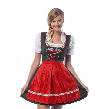 Oktoberfest Dress  Laura Black/Red