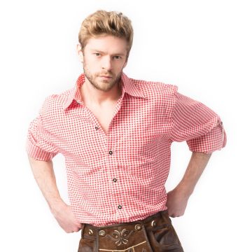 Trachtenshirt Deluxe Polycotton Red - 2XL