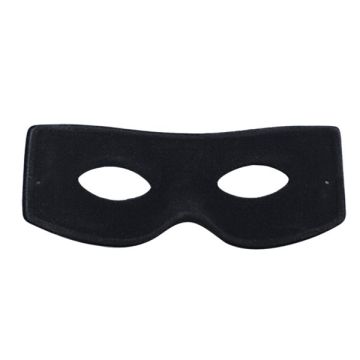 Black flocked mask