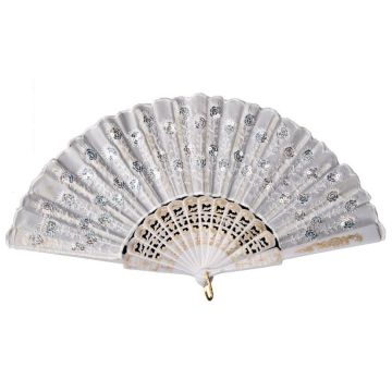 White fan with decorations