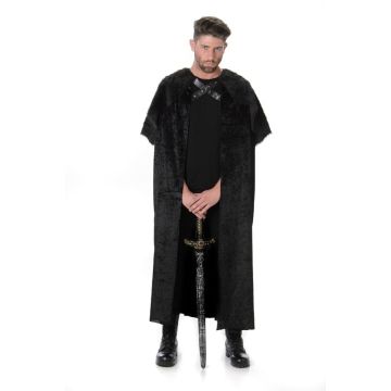 Black Fur Cape - One-Size