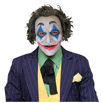 Face Mask with Hair - Crazy Jack Clown