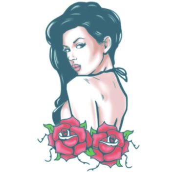 Biker Tattoos - Rose Pin Up