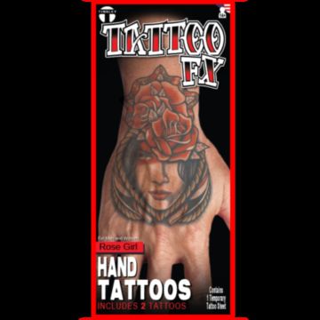 Hand Tattoo FX - Rose Girl - 6 Pack