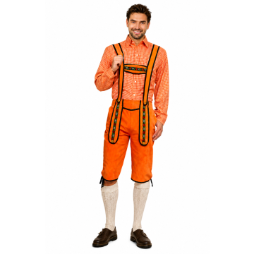 Lederhose Johann Oranje Lang