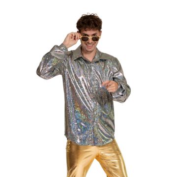 Shiny Disco Shirt Zilver