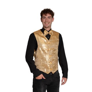 Gilet + Bow Tie Gold