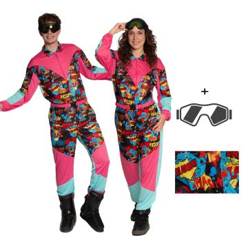 80's Ski Suit with Glasses Comic