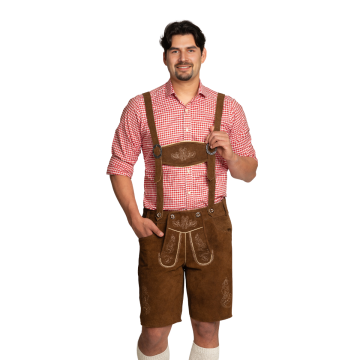 Lederhose Flachau Short Darkbrown