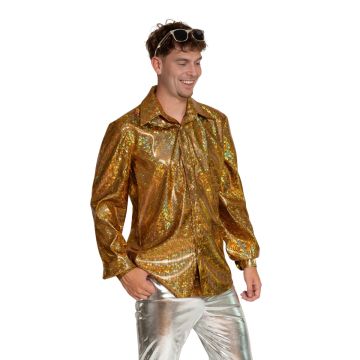 Shiny Disco Shirt Goud