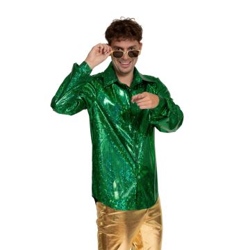 Shiny Disco Shirt Groen