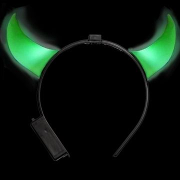 Devilhorns with Light Green incl Battery - 6 Pack