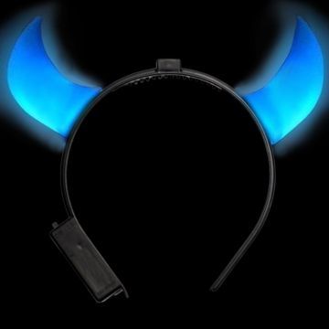 Devilhorns with Light Blue incl. Battery - 6 Pack