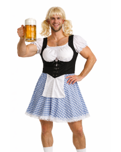 Der Alpenrocker Mannendirndl met Pruik