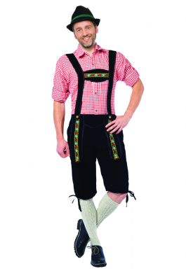 Lederhose Johann Black Long - XL