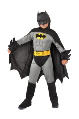 Batman Child Costume With Muscles Grey