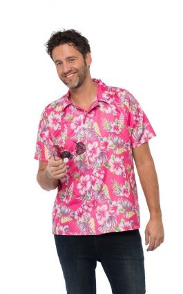 Hawai Shirt Deluxe Pink  - XL