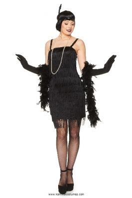 Black Flapper Dress - XS