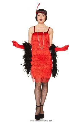 Red Flapper Dress - S