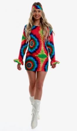 Neon Tye Dye Kostuum Dames