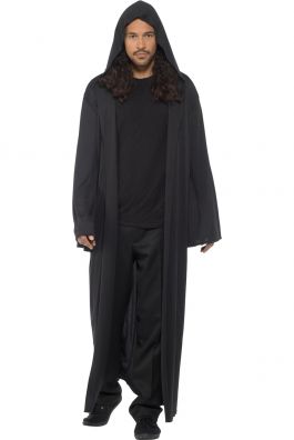 Black Hooded Robe - One-Size