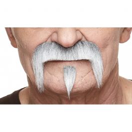 GrandPa's Mustache & Beard Grey/White - 6 Pack