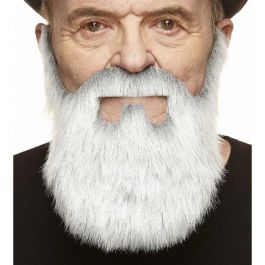 Old Merchant Mustache & Beard Grey/White - 6 Pack