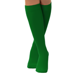 Knee Socks Green - 6 Pairs - One-Size