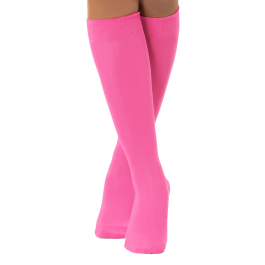 Knee Socks Neon Pink - 6 Pairs - One-Size
