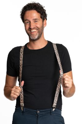 Suspenders Leopard - Width 2,5 cm - 6 Pack