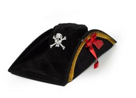 Pirate Hat Velours Skull