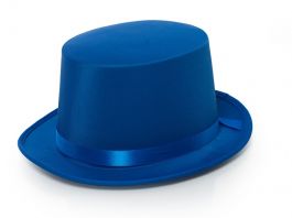 Top Hat Satin Blue