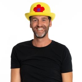 Clown Bolhoedje Geel Vilt - 6 Pack