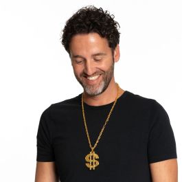 Dollar Golden Necklace Metal - 6 Pack