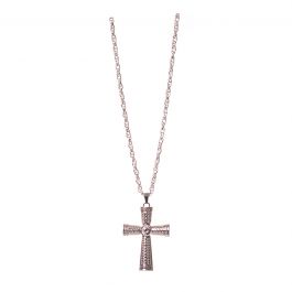 Cross Silver Necklace Metal - 6 Pack