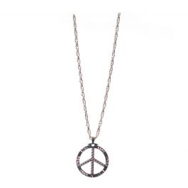 Peace Silver Necklace Metal