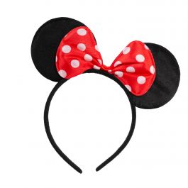 Mouse Headband with Red Bow - 6 Pack