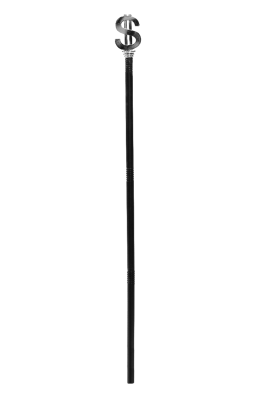 Zilveren Dollar Stick - 3 dlg 105 cm