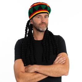 Rasta Cap with Dreads - 6 Pack