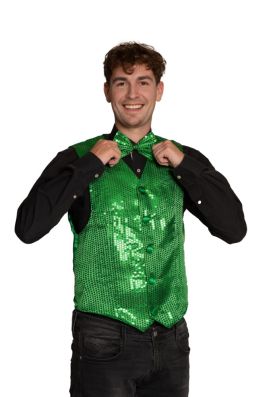 Gilet + Strik Groen