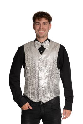 Gilet + Strik Zilver