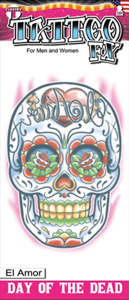 Day Of The Dead Tattoo  - El Amor - 6 Pack