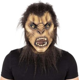 Volledig Hoofdmasker - Brown Wolfman