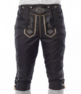 Lederhose Karl Long Black - XL/54