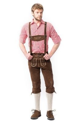 Lederhose Rudi Long Darkbrown - 4XL/60