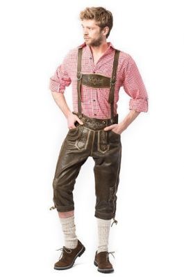Lederhose Retro Lang - 5XL/62