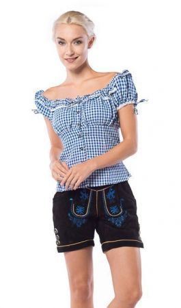 Lederhose Hannelore Kort Bruin Dames - L/40