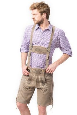 Lederhose Vintage Short Brown Deluxe - 4XL/60