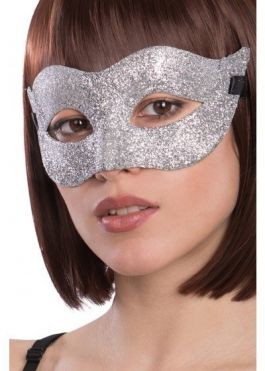 Glittermasker zilver